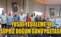 Yusuf Yeşilleme'ye süpriz doğum günü pastası