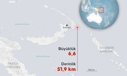 Papua Yeni Gine'de 6,6 Büyüklüğünde Deprem