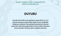 KDV Oranları Tüzüğü geri çekildi