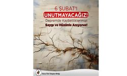 Tabipler Birliği: “6 Şubat’ı Unutmayacağız; Depremde Kaybettiklerimizi Saygı Ve Hüzünle Anıyoruz”