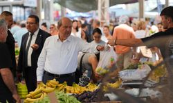 Cumhurbaşkanı Ersin Tatar, Girne Açık Pazarı ziyaret etti