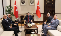 TC Cumhurbaşkanı Yardımcısı Yılmaz, Ekonomi ve Enerji Bakanı Amcaoğlu’nu kabul etti