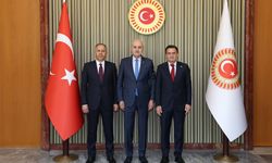 TBMM Başkanı Kurtulmuş, TC İçişleri Bakanı Yerlikaya ile İçişleri Bakanı Oğuz'u kabul etti
