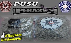 Pusu Operasyonu’nda bir kilo uyuşturucu ele geçirildi