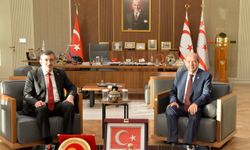 Cumhurbaşkanı Tatar, Türkiye Cumhuriyeti Cumhurbaşkanı Yardımcısı Yılmaz’ı kabul etti