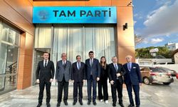 Kutlamalar için gelen DP heyeti TAM PARTİ’yi ziyaret etti