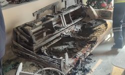 Elektrikli sobadan çıkan yangında maddi hasar meydana geldi