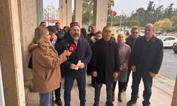 KTAMS, Gazimağusa Mahkemeler binası önünde basın açıklaması yaptı