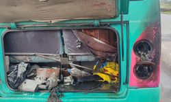 Lefkoşa-Girne ana yolunda bir minibüste yangın çıktı