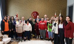 Down sendromlu gençler Meclis Başkanı Öztürkler'i ziyaret etti