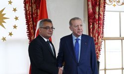 Cumhurbaşkanı Erhürman, TC Cumhurbaşkanı Erdoğan'la görüştü