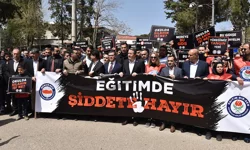 Sendikalardan "Eğitimde şiddete hayır" prostestosu