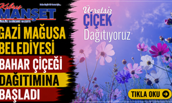 Gazimağusa Belediyesi bahar çiçeği dağıtımına başladı
