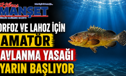 Orfoz ve Lahoz için amatör avlanma yasağı yarın başlıyor