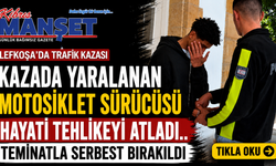Kazada yaralanan motosiklet sürücüsü hayati tehlikeyi atladı