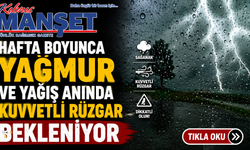 Hafta boyunca yağmur ve yağış anında kuvvetli rüzgar bekleniyor