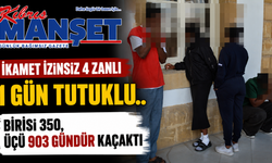 İkamet izinsiz 4 zanlı 1 gün tutuklu