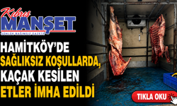 Hamitköy’de sağlıksız koşullarda, kaçak kesilen etler imha edildi