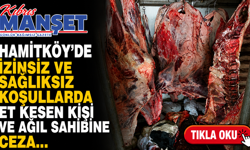 Hamitköy'de izinsiz ve sağlıksız koşullarda et kesen kişi ve ağıl sahibine ceza...