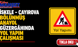 İskele - Çayırova bölünmüş anayol güzergâhında yol yapım çalışması