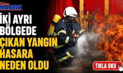 İki ayrı bölgede çıkan yangın hasara neden oldu