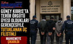 Güney Kıbrıs'ta terör örgütü üyesi oldukları gerekçesiyle tutuklanan üç Filistinli mahkemeye çıkarıldı