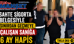 Sahte Sigorta Belgesiyle Sınırdan Geçmeye Çalışan Sanığa 6 Ay Hapis