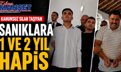 Kanunsuz silah taşıyan sanıklara 1 ve 2 yıl hapis