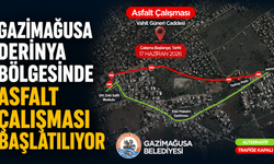 Gazimağusa Derinya Bölgesinde asfalt çalışması başlatılıyor