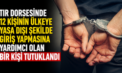 Tır dorsesinde 12 kişinin ülkeye yasa dışı şekilde giriş yapmasına yardımcı olan bir kişi tutuklandı