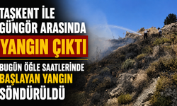 Taşkent’le Güngör arasındaki yangın söndürüldü