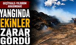 Geçitkale-Yıldırım arasındaki yangında ekinler zarar gördü