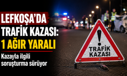 Lefkoşa’da trafik kazası: 1 ağır yaralı