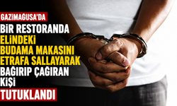 Gazimağusa'da bir restoranda elindeki budama makasını etrafa sallayarak bağırıp çağıran kişi tutuklandı