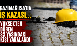 Gazimağusa'da iş kazası... Yüksekten düşen 33 yaşındaki kişi yaralandı