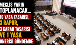 Meclis yarın toplanacak… 10 yasa tasarısı, 3 rapor, 3 karar tasarısı ve 1 yasa önerisi gündemde