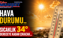 Sıcaklık 34 dereceye kadar çıkacak...