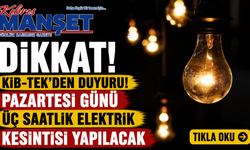 Pazartesi günü üç saatlik elektrik kesintisi yapılacak