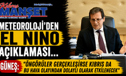 Meteoroloji’den El Nino açıklaması…