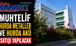 Muhtelif hurda metaller ve hurda akü satışı yapılacak