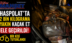 Haspolat’ta 2 bin kilograma yakın kaçak et ele geçirildi…Bir kişi tutuklandı