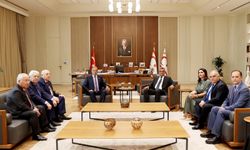 Cumhurbaşkanı Erhürman, Azerbaycan Dostluk Grubu heyetlerini kabul etti