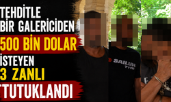 Tehditle bir galericiden 500 bin dolar isteyen 3 zanlı tutuklandı