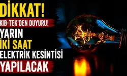 Yarın iki saat elektrik kesintisi yapılacak