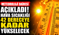 Hava sıcaklığı 42 dereceye kadar yükselecek