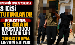 Narkotik Operasyonunda 3 Kişi Tutuklandı