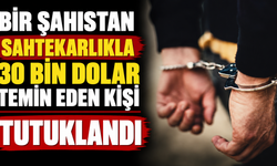 Bir şahıstan sahtekarlıkla 30 bin dolar temin eden kişi tutuklandı