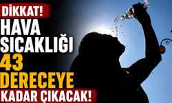 Hava sıcaklığı 43 dereceye kadar çıkacak