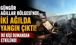 Güngör Ağıllar Bölgesi’nde iki ağılda yangın çıktı…İki kişi dumandan etkilendi