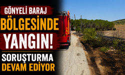 Gönyeli Baraj Bölgesinde yangın...